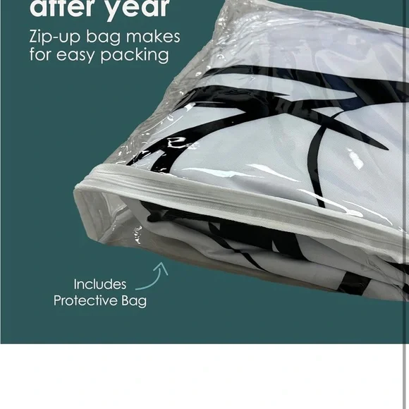 Festive Holiday Garage Door Mural with Red and Silver Ornaments - Picture 6 of 12